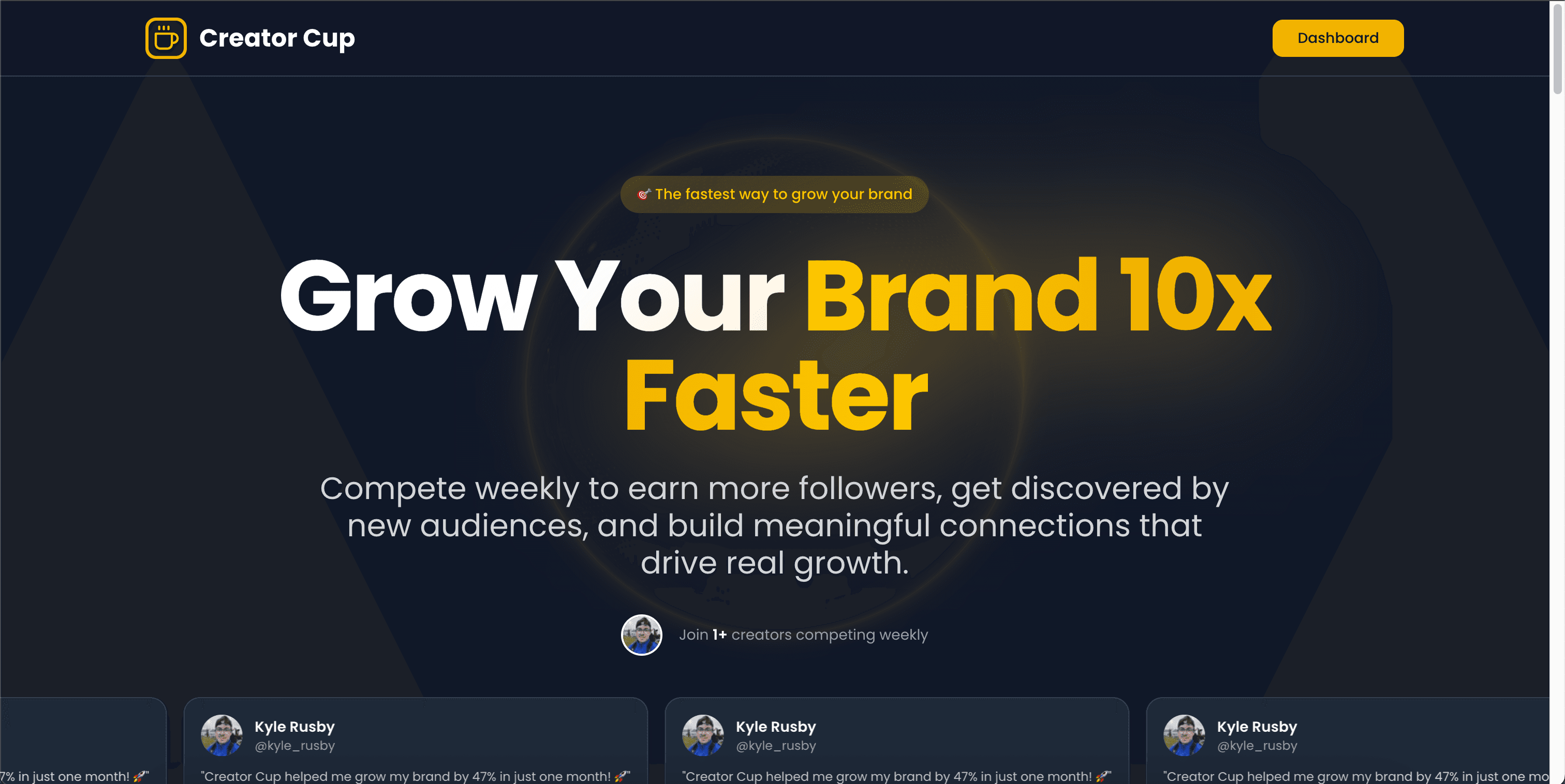 Creator Cup - Tournament platform for content creators